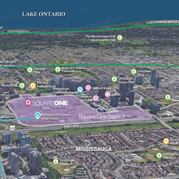 Square one district condos map platinum access